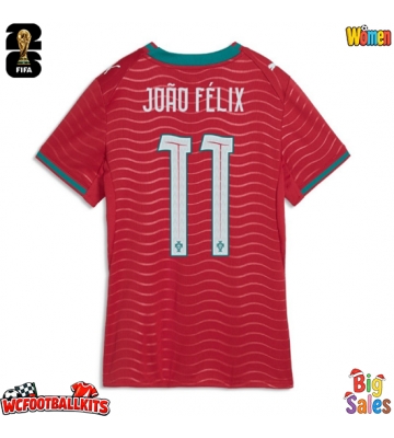 Portugal Joao Felix #11 Replica Home Stadium Shirt for Women World Cup 2026 Short Sleeve